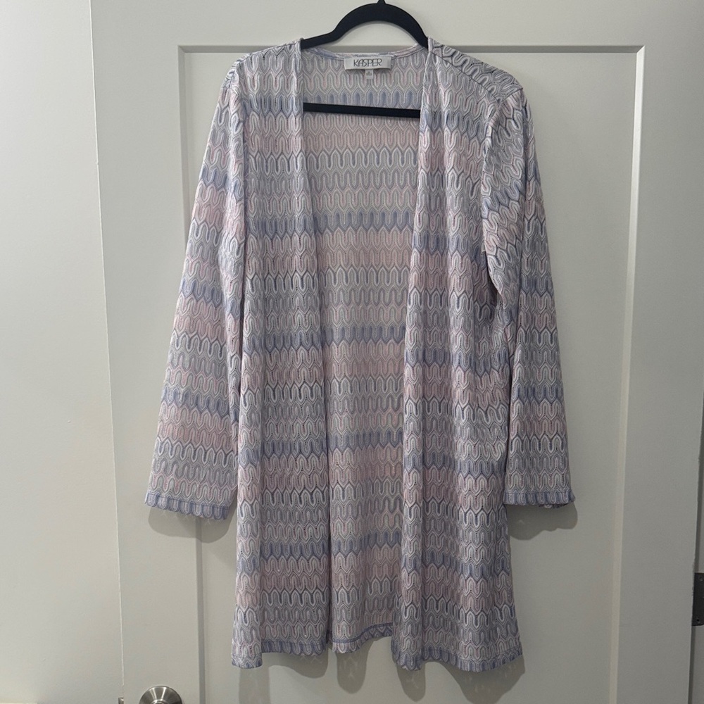 Kasper - Women’s Chevron-Knit Tie-Front Cardigan